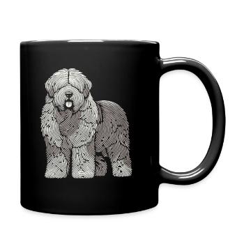 Old English Shepherd Bobtail Fingerprint - Full Colour Mug - black - Right