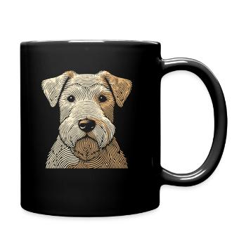 Empreinte digitale du Wheaten Terrier - Mug uni - noir - Droite