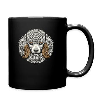 Empreinte digitale de caniche - Mug uni - noir - Droite