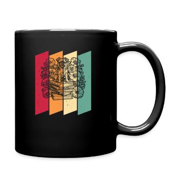 Griffon de Bruxelles Flower Book Reader - Mug uni - noir - Droite