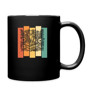 Chihuahua Flower Book Reader Floral Cottagecore - Full Colour Mug - black - Right