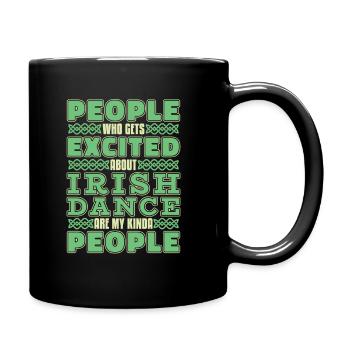 Irish Dance Irischer Tanz - Tasse einfarbig - Schwarz - Rechts