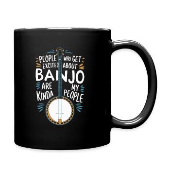 Banjo - Tasse einfarbig - Schwarz - Rechts