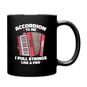 Akkordeon - Tasse einfarbig - Schwarz - Rechts