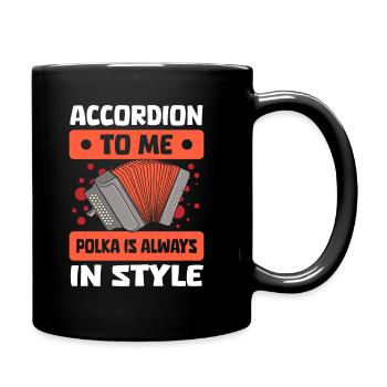 Akkordeon - Tasse einfarbig - Schwarz - Rechts