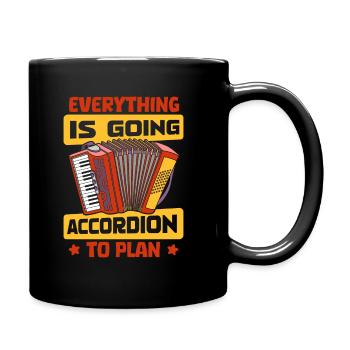 Akkordeon - Tasse einfarbig - Schwarz - Rechts