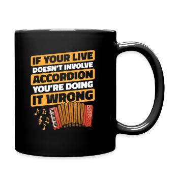 Akkordeon - Tasse einfarbig - Schwarz - Rechts