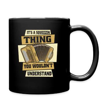 Akkordeon - Tasse einfarbig - Schwarz - Rechts