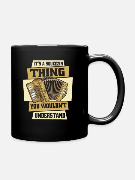 Akkordeon - Tasse einfarbig - Schwarz