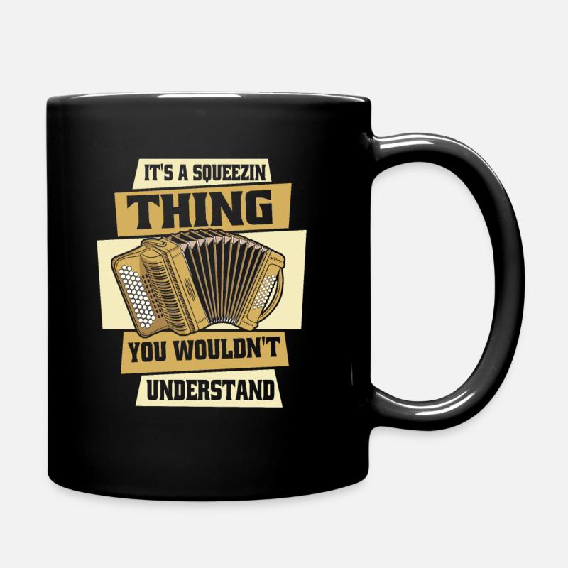 Akkordeon - Tasse einfarbig - Schwarz