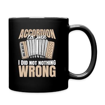 Akkordeon - Tasse einfarbig - Schwarz - Rechts