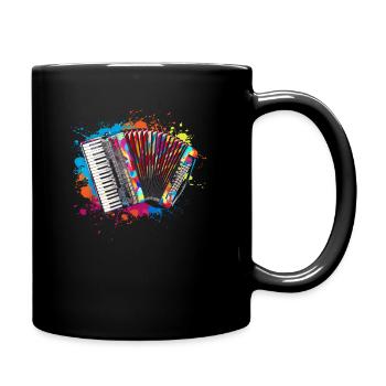 Accordéon Éclaboussures d’eau - Mug uni - noir - Droite