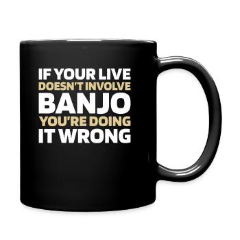 Banjo - Mug uni - noir - Droite