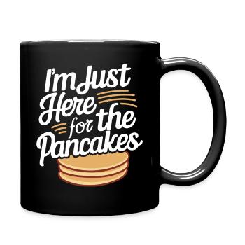 Pancakes Frühstück Essen Pancake - Tasse einfarbig - Schwarz - Rechts