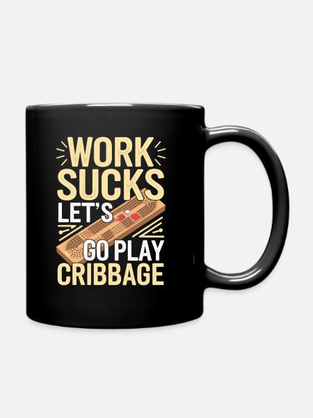 Cribbage - Full Colour Mug - black