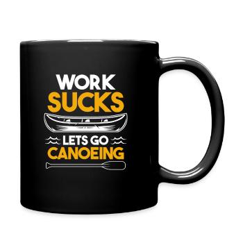 Canot canoë canoë - Mug uni - noir - Droite