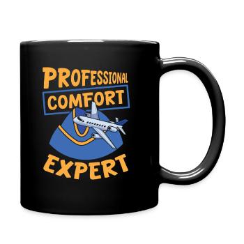Flugbegleiter Stewardess - Tasse einfarbig - Schwarz - Rechts