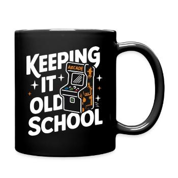 Arcade Spielhalle Spielautomat Gamer Gaming - Tasse einfarbig - Schwarz - Rechts