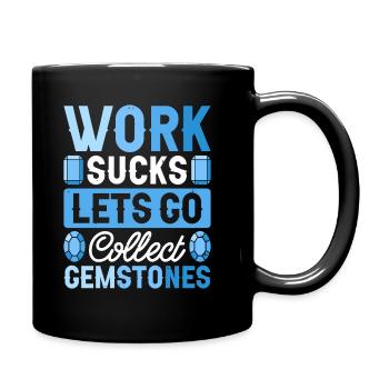 Edelsteine - Tasse einfarbig - Schwarz - Rechts