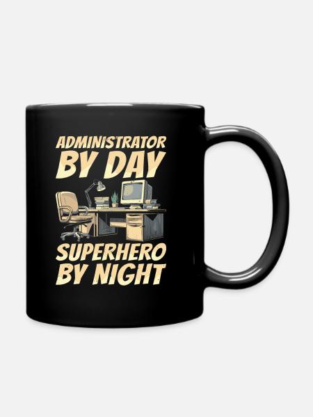 Administrator - Tasse einfarbig - Schwarz