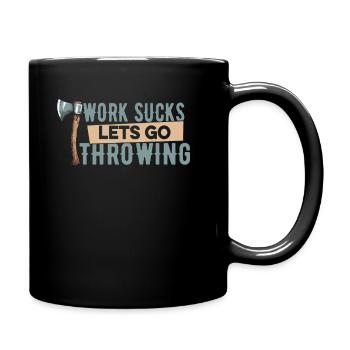 Axe Throwing Axe Thrower - Full Colour Mug - black - Right