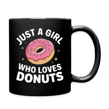 Donut Donuts Süßigkeiten Bagel - Tasse einfarbig - Schwarz - Rechts