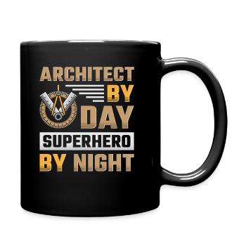 Architekt Architektur - Tasse einfarbig - Schwarz - Rechts