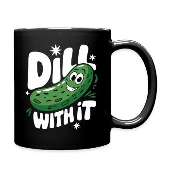 Cucumber Pickle Pickle Food Dill - Full Colour Mug - black - Right