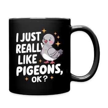 Pigeon Pigeons Animal Oiseau - Mug uni - noir - Droite