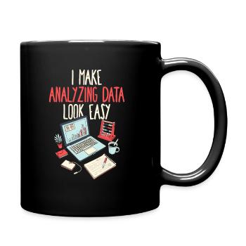 Analytiker - Tasse einfarbig - Schwarz - Rechts