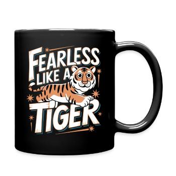 Tiger Animal Zoo Wild Animal - Full Colour Mug - black - Right