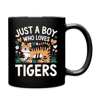 Tiger Animal Zoo Wild Animal - Full Colour Mug - black - Right