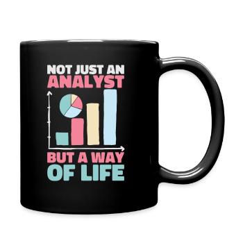 Analytiker - Tasse einfarbig - Schwarz - Rechts