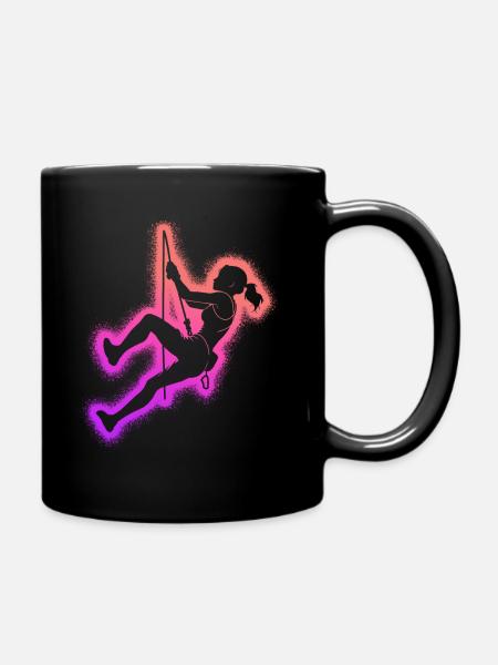 Bouldern Kletterer Bergsteigen Mädchen Klettern - Tasse einfarbig - Schwarz