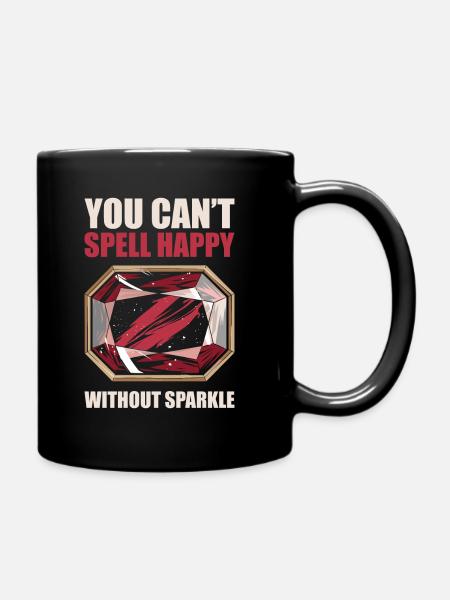 Edelsteine - Tasse einfarbig - Schwarz
