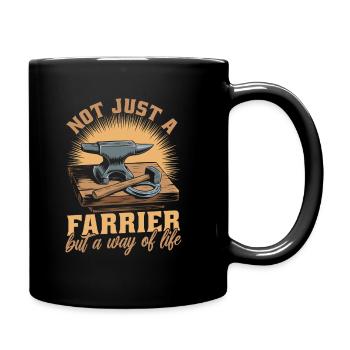 Hufschmied - Tasse einfarbig - Schwarz - Rechts