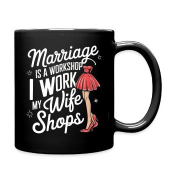 Ehemann Ehegatte Familie Hochzeit - Tasse einfarbig - Schwarz - Rechts