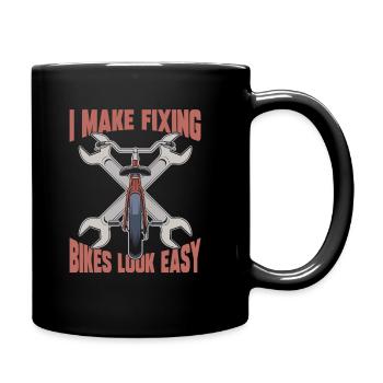 Bicycle mechanic - Full Colour Mug - black - Right