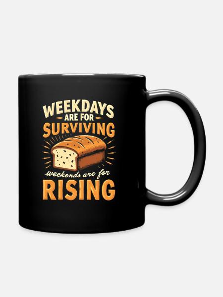 Brotbacken - Tasse einfarbig - Schwarz