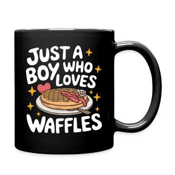 Gaufres Bonbons pour le petit-déjeuner - Mug uni - noir - Droite