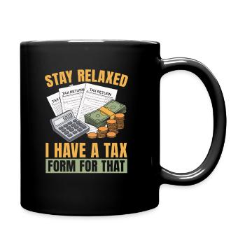 Conseiller fiscal - Mug uni - noir - Droite