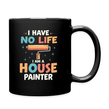 Maler - Tasse einfarbig - Schwarz - Rechts