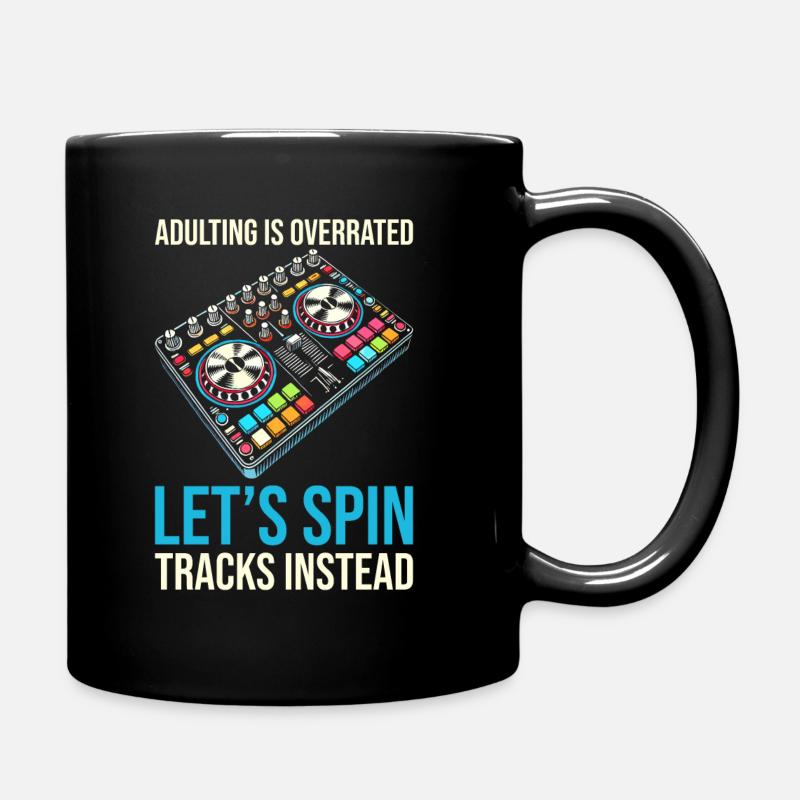 Dj Disc Jockey - Full Colour Mug - black