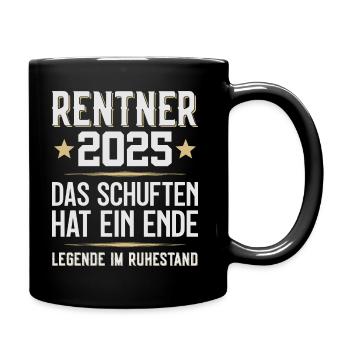 LEGENDE IM RUHESTAND 2025 RENTNER 2025 - Tasse einfarbig - Schwarz - Rechts
