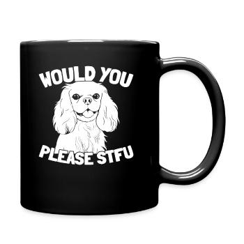 Roi Charles Cavalier : taisez-vous - Mug uni - noir - Droite