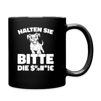 Boxer Hund Deutscher Boxer - Tasse einfarbig - Schwarz - Rechts