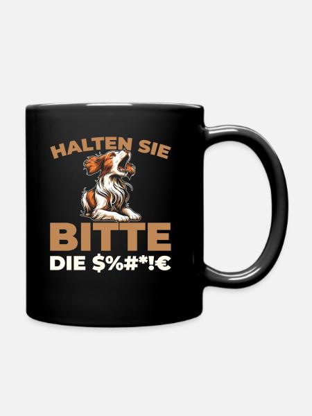 Épagneul breton Tais-toi - Mug uni - noir