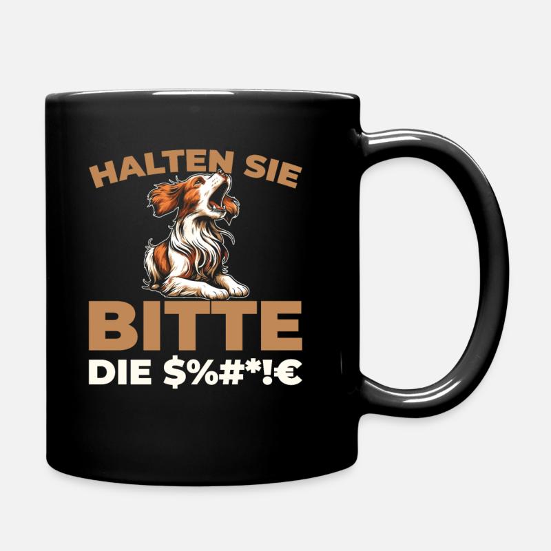 Épagneul breton Tais-toi - Mug uni - noir