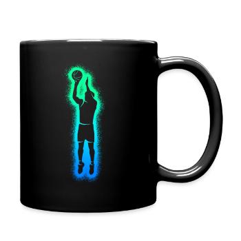 Basketballspieler Kinder Jungen Basketball Herren - Tasse einfarbig - Schwarz - Rechts