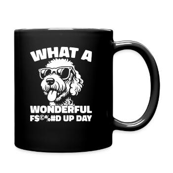 Golden Doodle Fucked Up Day - Tasse einfarbig - Schwarz - Rechts
